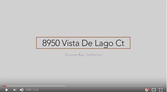 Youtube front page - 8950 Vista De Lago Court - Granite Bay