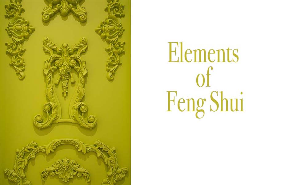 Elements of feng shui are used with the use of color