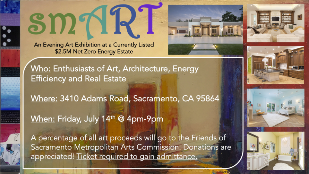 Art show at Net-Zero Custom Home in Sacramento