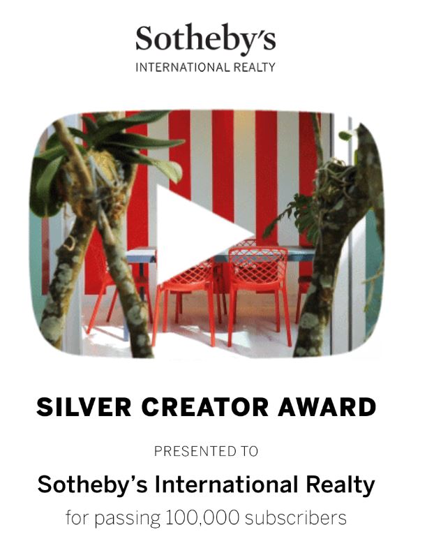 Sotheby S International Realty Wins Youtube S Silver Creator Award